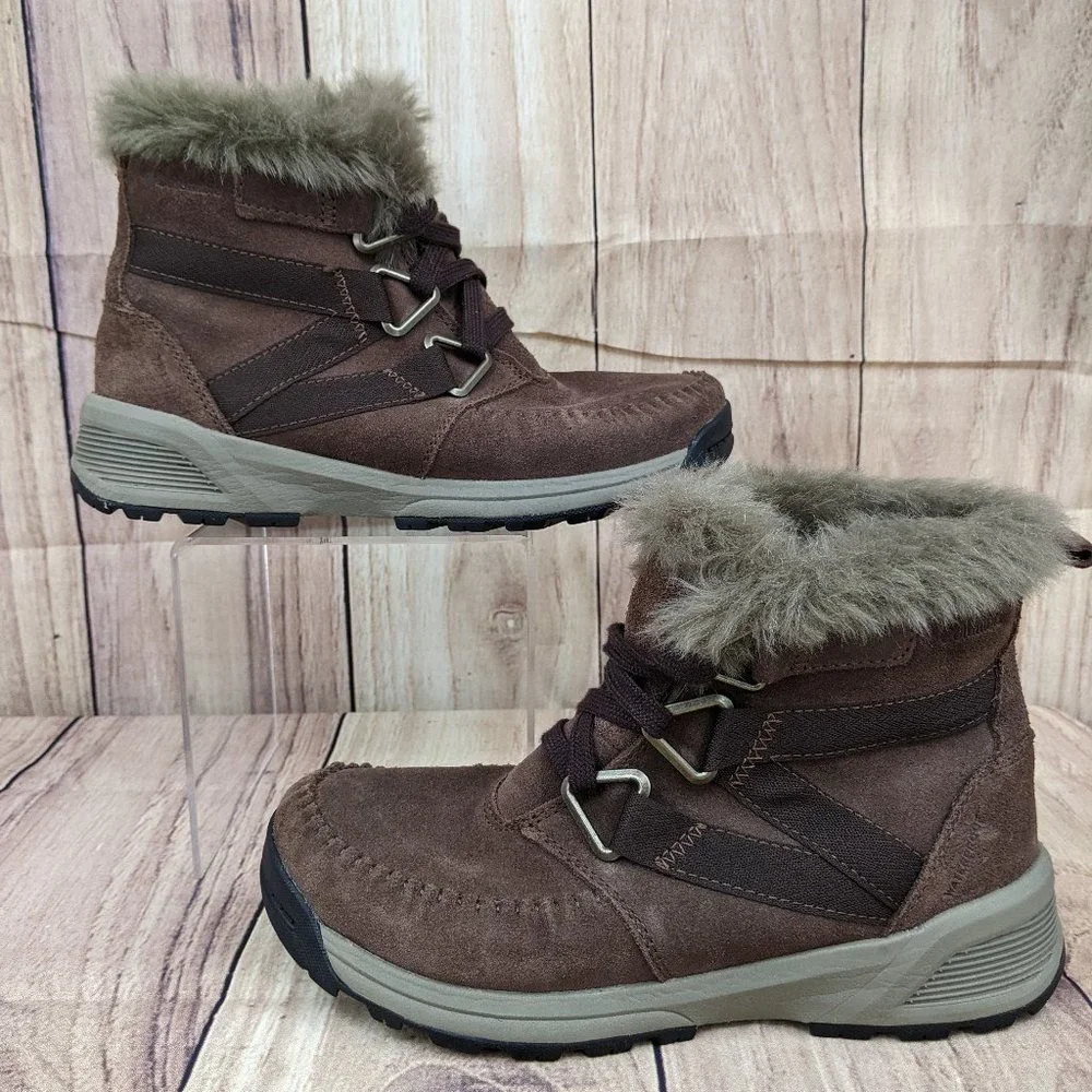COLUMBIA Maragal Mid Boot Brown Suede Waterproof Winter Boots Sz 5.5